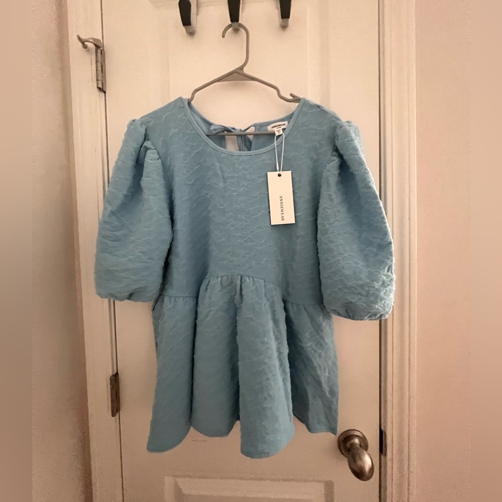 Blue Textured top